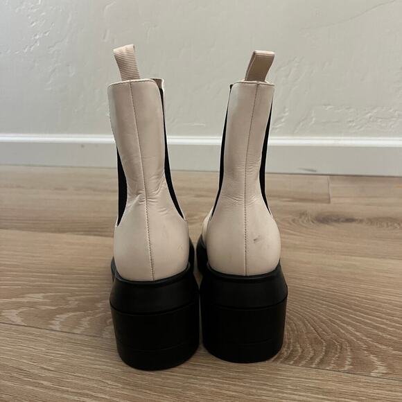 NEW $595 Stuart Weitzman Norah Chelsea Leather Chunky Lug Sole Platform Boots - Picture 5 of 11